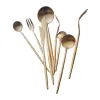 Set de cubiertos de oro cuchara tenedor cortador hogar utensilios de cocina combo caja de regalo Item Picture